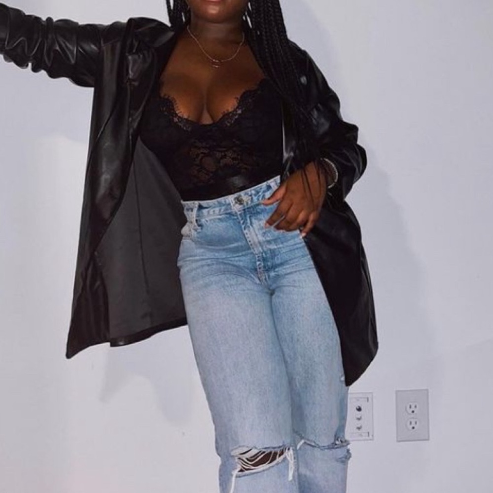 Black lace bodysuit